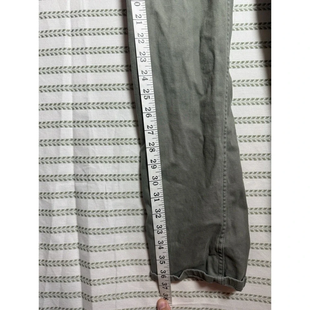 GAP Men's Slim Fit Jeans Green Denim Cotton Mid Rise Light Wash 5-Pocket